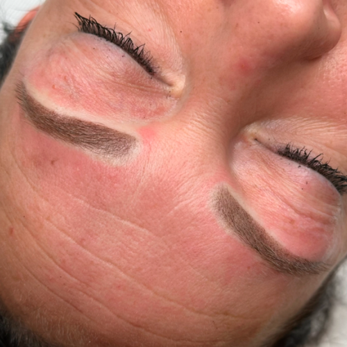 Efter første behandling permanent makeup