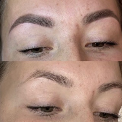 Før og efter permanent makeup