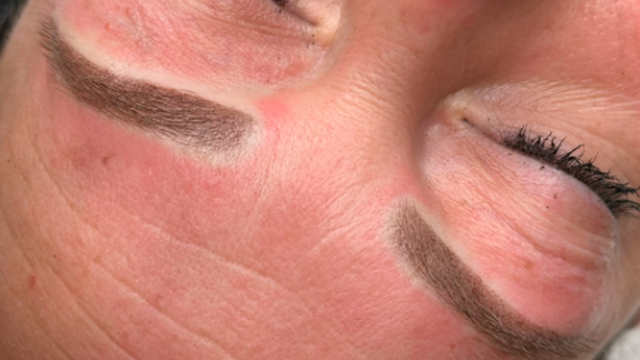 Efter første behandling permanent makeup