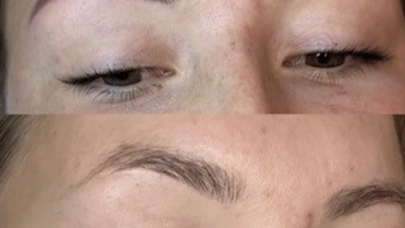 Før og efter permanent makeup