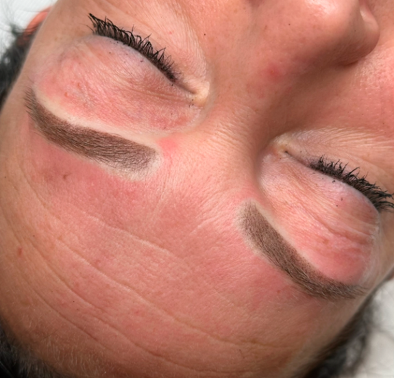 Efter første behandling permanent makeup